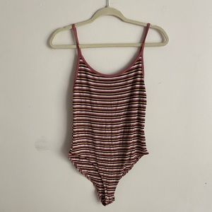 Striped body suite